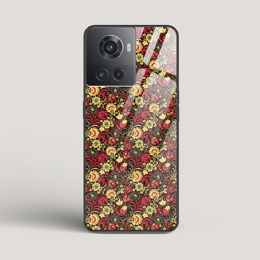 Russian Floral Pattern - OnePlus 10R Glass Case