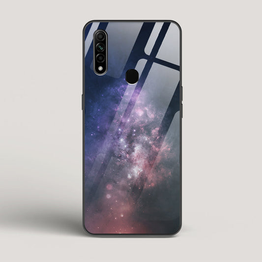 Black And Blue Nebula - Oppo A8 Glass Case