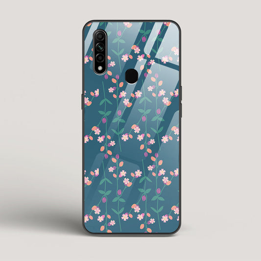 Blue Floral Pattern  - Oppo A31 Glass Case