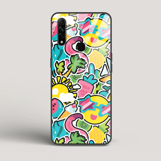 Tropical Summer Patterns - Oppo A31 Glass Case