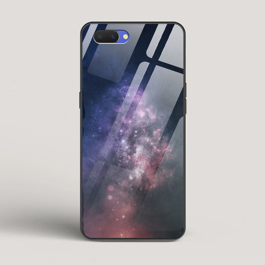 Black And Blue Nebula  - Oppo A3s Glass Case