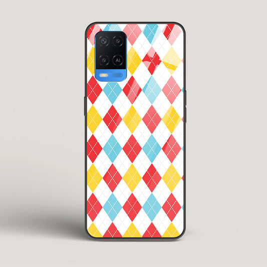 Argyle Checks - Oppo A54 Glass Case