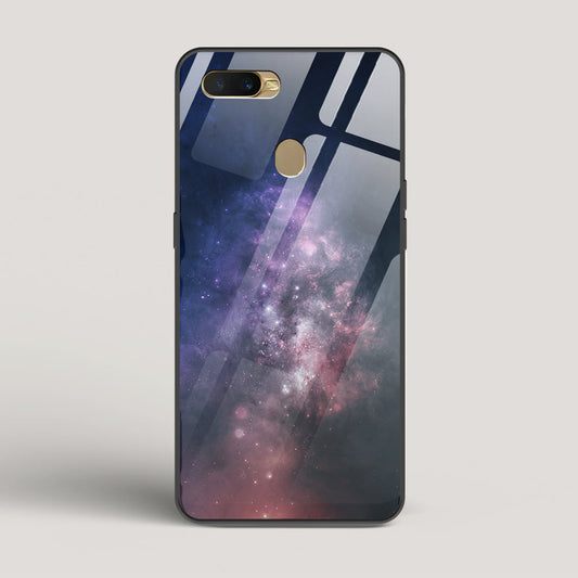 Black And Blue Nebula - Oppo A7  Glass Case