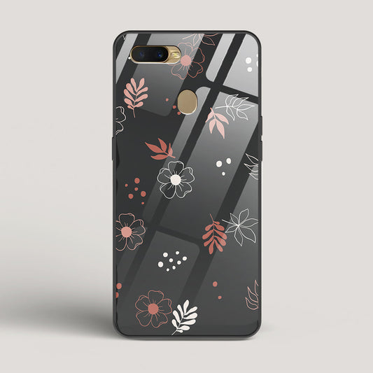 Boho Floral Midnight - Oppo A5s Glass Case