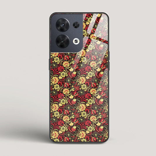 Russian Floral Pattern - Oppo Reno 8 Glass Case