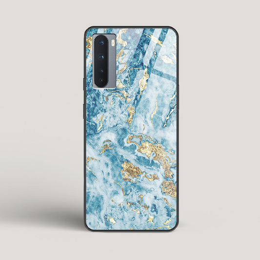 Blue & Gold Marble - OnePlus Nord Glass Gripper Case