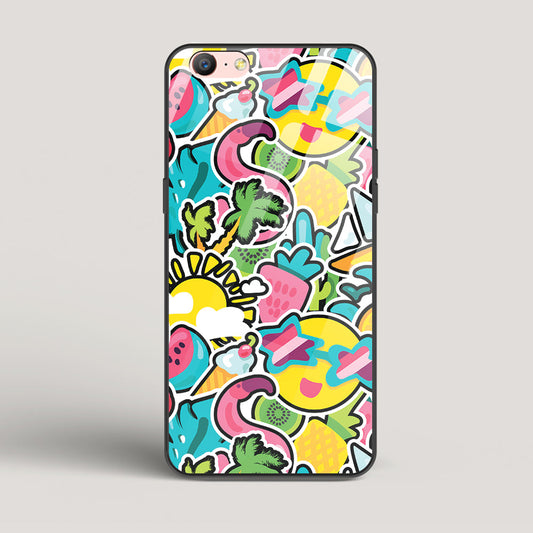 Tropical Summer Patterns - Oppo A39 Glass Case