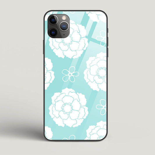 Peony Pattern - iPhone 11 Pro Max Glass Gripper Case