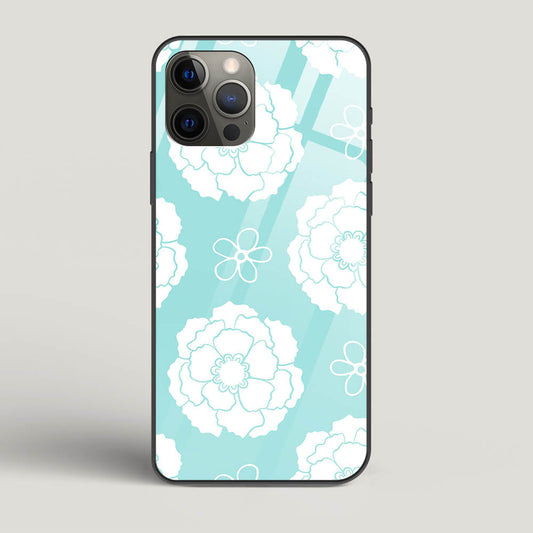 Peony Pattern - iPhone 12 Pro Max Glass Gripper Case