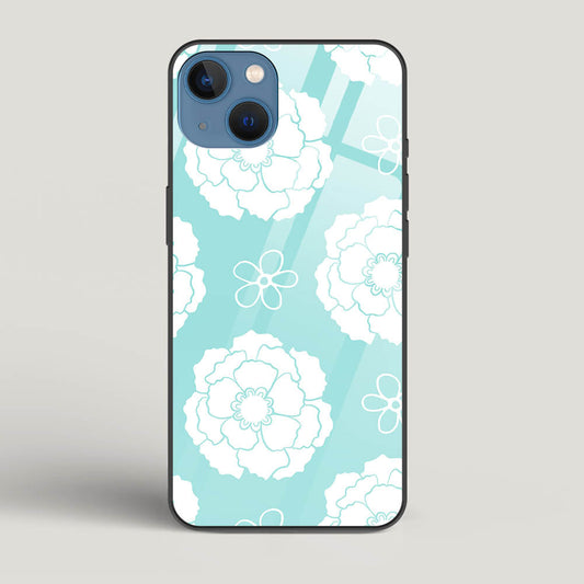 Peony Pattern - iPhone 13 Mini Glass Gripper Case