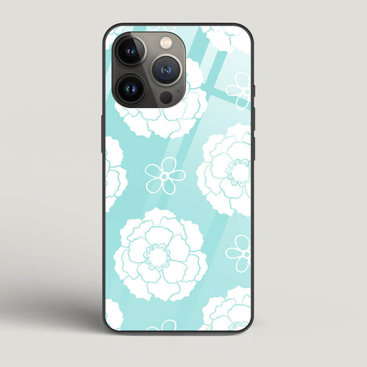 Peony Pattern - iPhone 13 Pro Max Glass Gripper Case