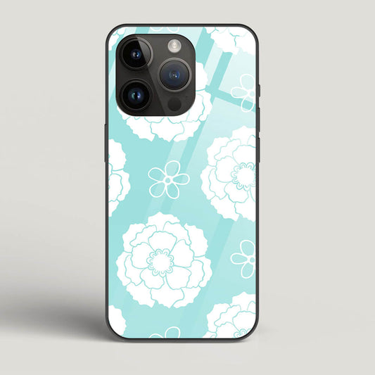 Peony Pattern - iPhone 14 Pro Glass Gripper Case