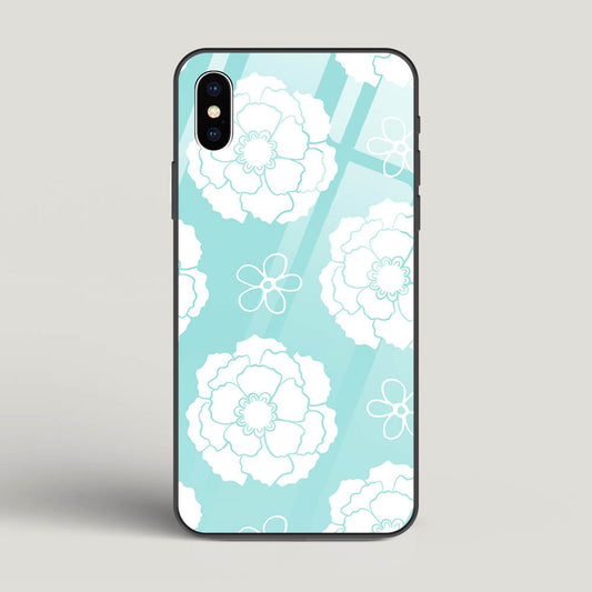 Peony Pattern - iPhone X Glass Gripper Case