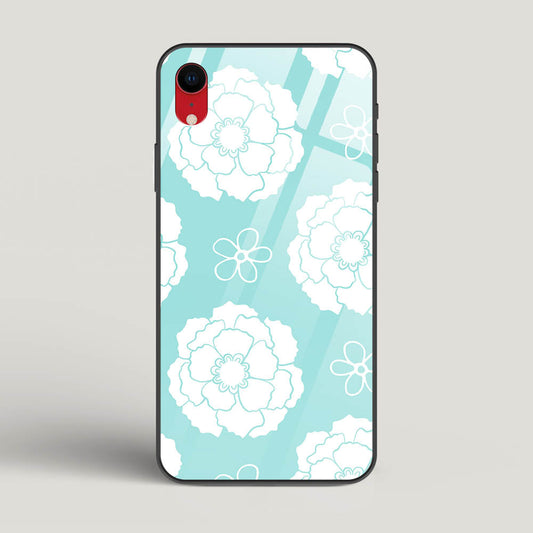 Peony Pattern - iPhone Xr Glass Gripper Case