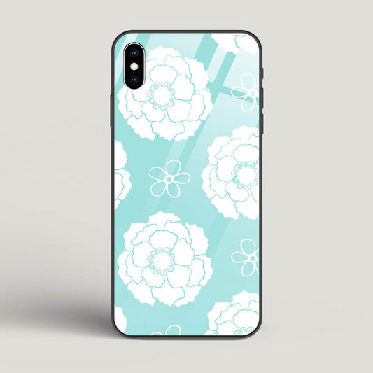 Peony Pattern - iPhone Xs Max Glass Gripper Case