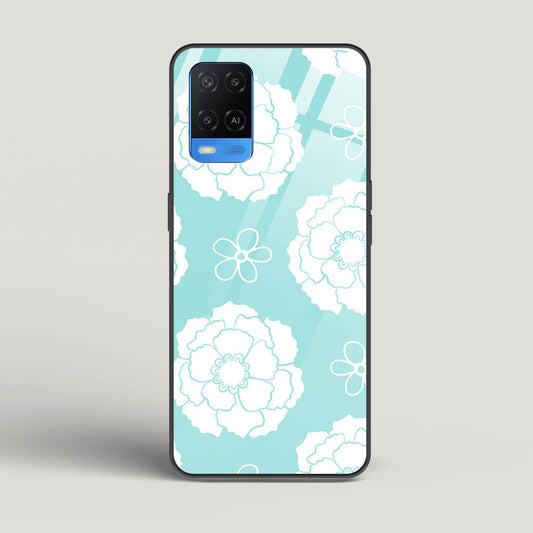 Peony Pattern - Oppo A54 Glass Gripper Case