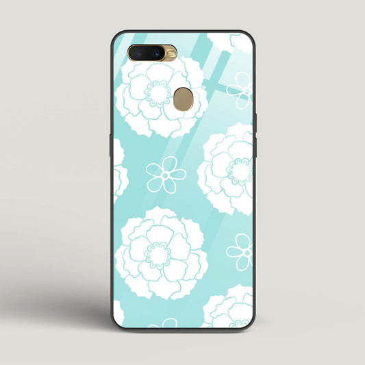 Peony Pattern - Oppo A5s Glass Gripper Case