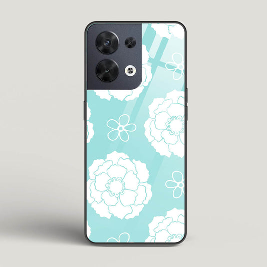 Peony Pattern - Oppo Reno 8 Glass Gripper Case