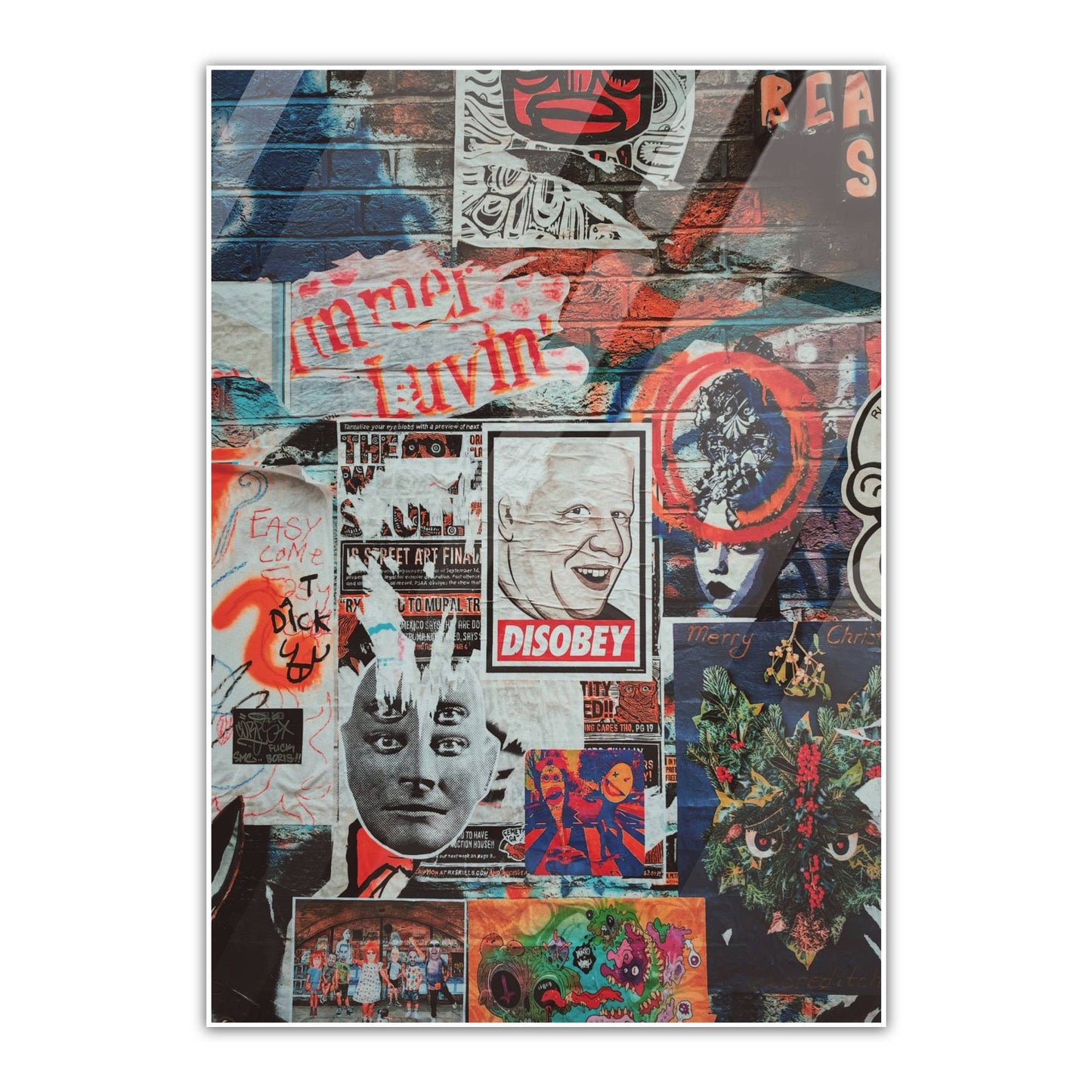 Pop Stickerbomb Metal Poster   By Silly Vibe