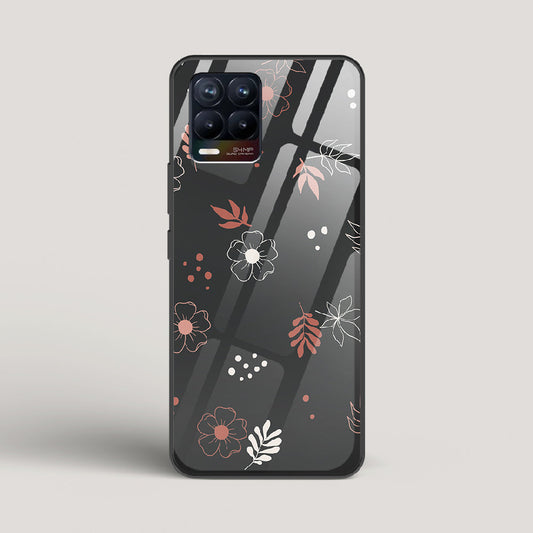 Boho Floral Midnight - Realme 8 Glass Case