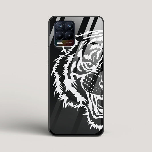 Tiger silhouette - Realme 8 Glass Case