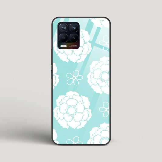 Peony Pattern - Realme 8 Glass Gripper Case