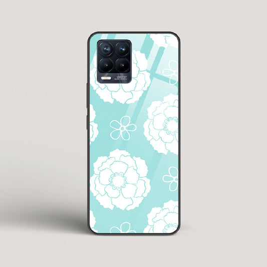 Peony Pattern - Realme 8 Pro Glass Gripper Case