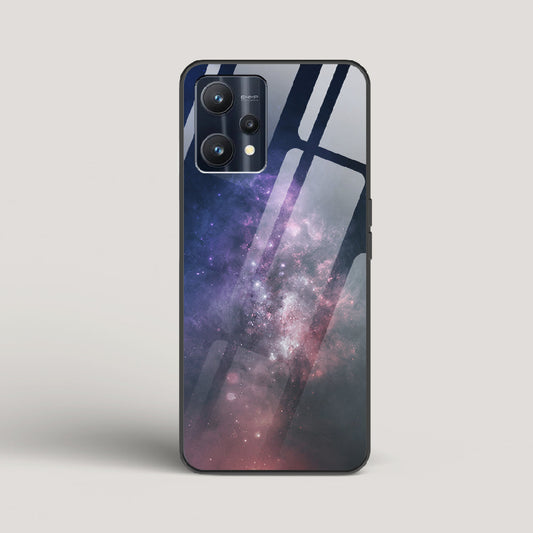 Black And Blue Nebula - Realme 9 Pro Glass Case