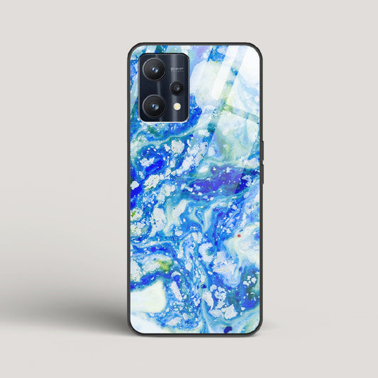 Blue Acid Marble - Realme 9 Pro Glass Case