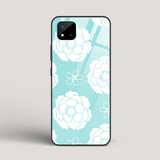 Peony Pattern - Realme C20 Glass Gripper Case