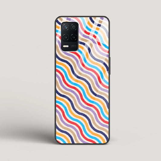 Wavy Striped Lines - Realme Narzo 30 5G Glass Gripper Case