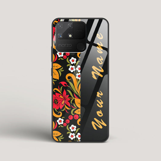 Khokhloma Design 2 Name Edition - Realme Narzo 50A Glass Case