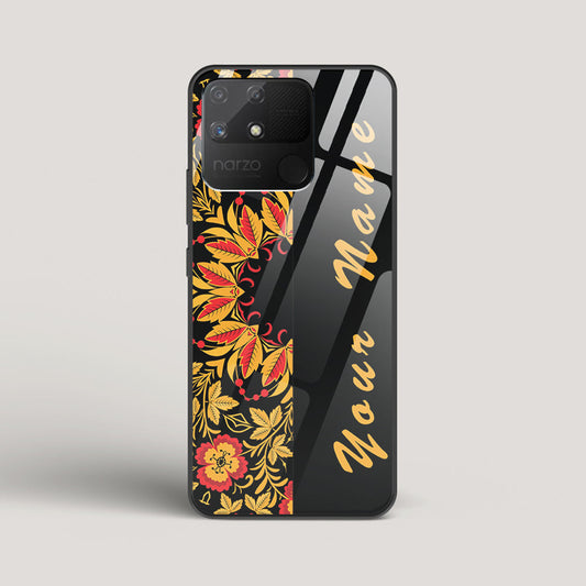 Khokhloma Design Name Edition - Realme Narzo 50A Glass Case