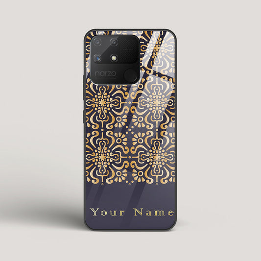 Royal Purple Name Edition - Realme Narzo 50A Glass Case