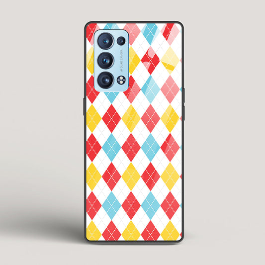 Argyle Checks - Oppo Reno6 Pro 5G (Snapdragon) Glass Case