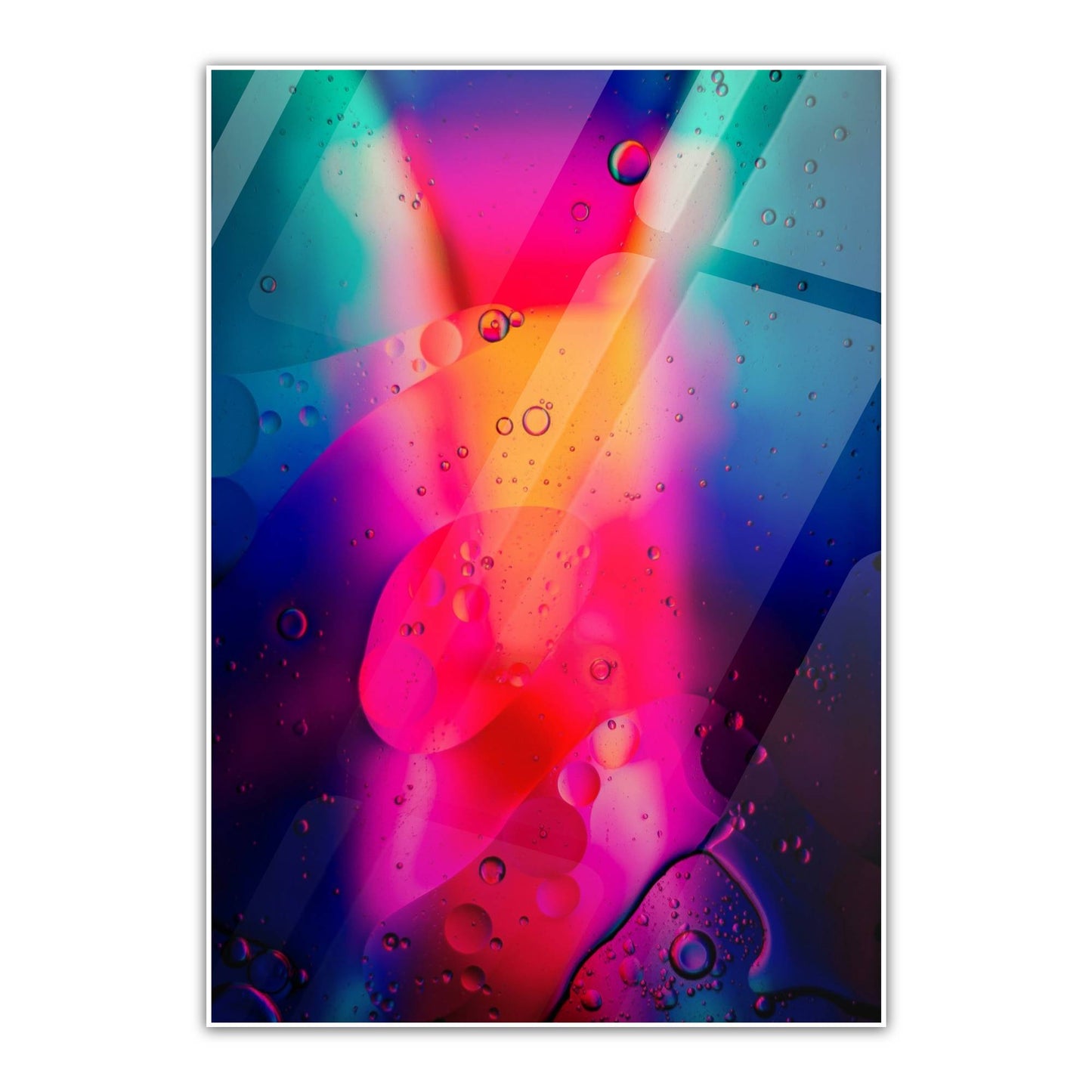 Rainbow Drops Metal Poster   By Silly Vibe