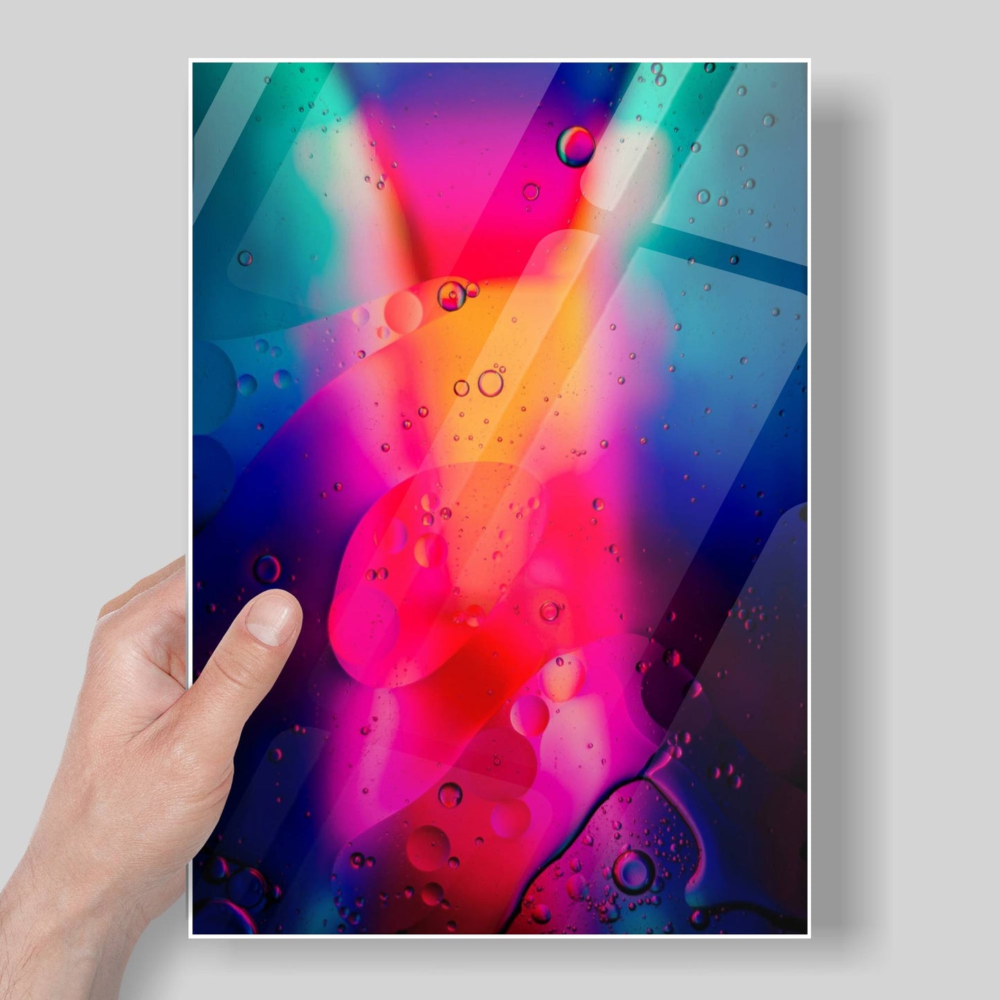 Rainbow Drops Metal Poster   By Silly Vibe