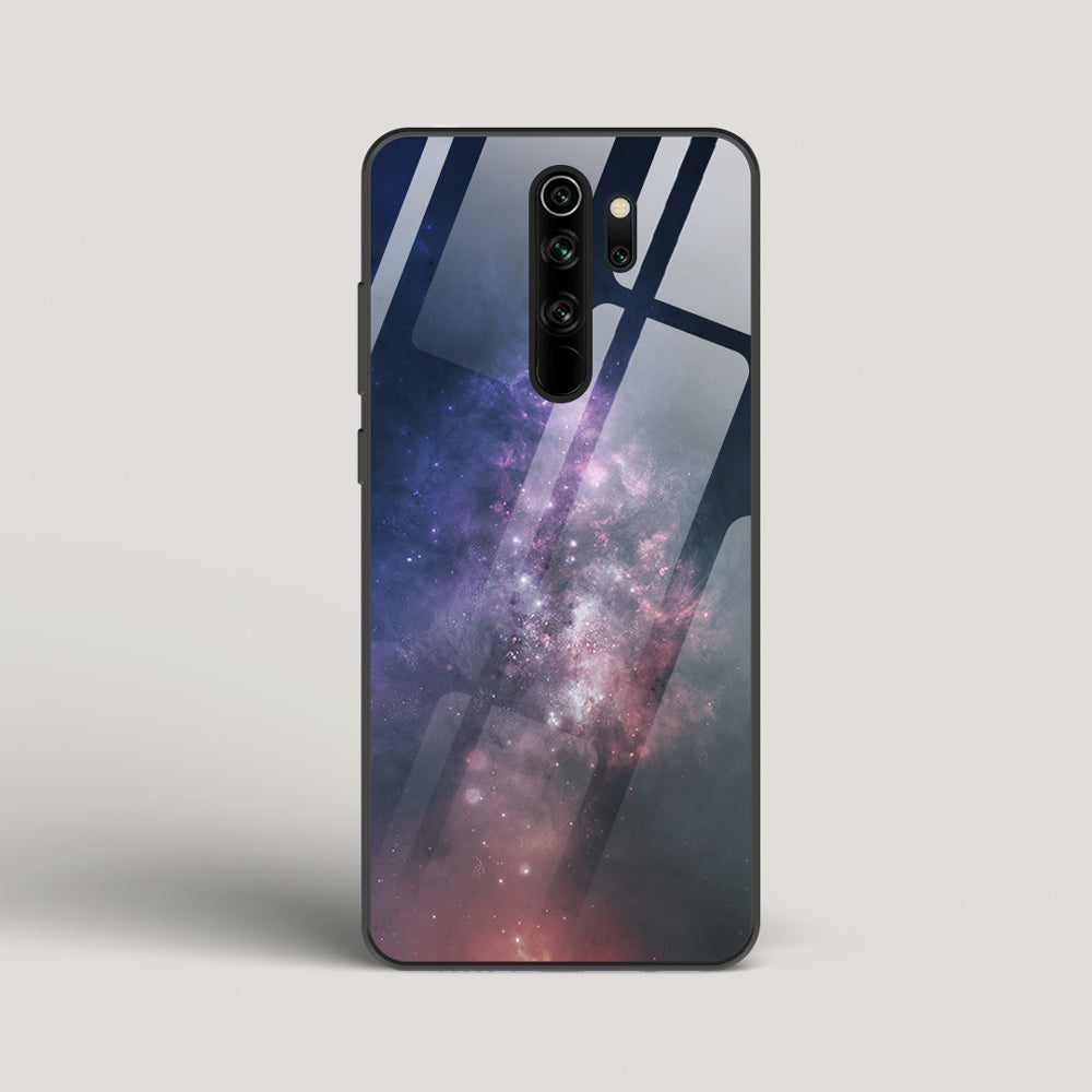 Black And Blue Nebula - Redmi Note 8 Pro Glass Case