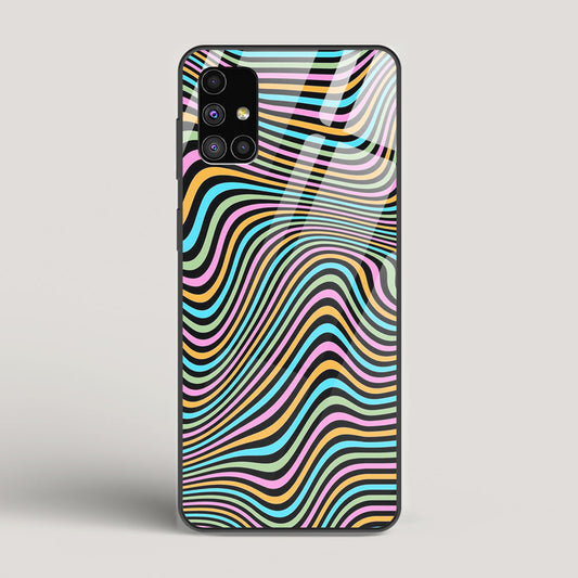 Color Lines - Samsung Galaxy M51 Glass Case