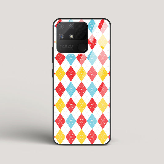 Argyle Checks - Realme Narzo 50A Glass Case