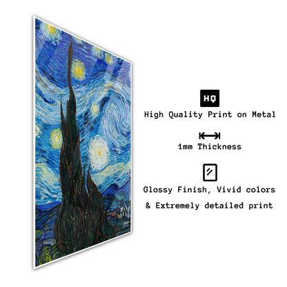 Starry Nights By Vincent Van Gogh S Metal Poster   By Silly Vibe