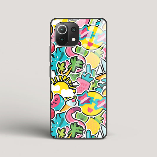 Tropical Summer Patterns - Xiaomi Mi 11 Glass Case