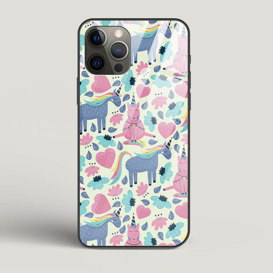 Unicorn Love - iPhone 12 Pro Max Glass Gripper Case