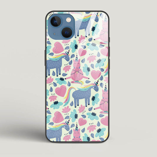 Unicorn Love - iPhone 13 Mini Glass Gripper Case