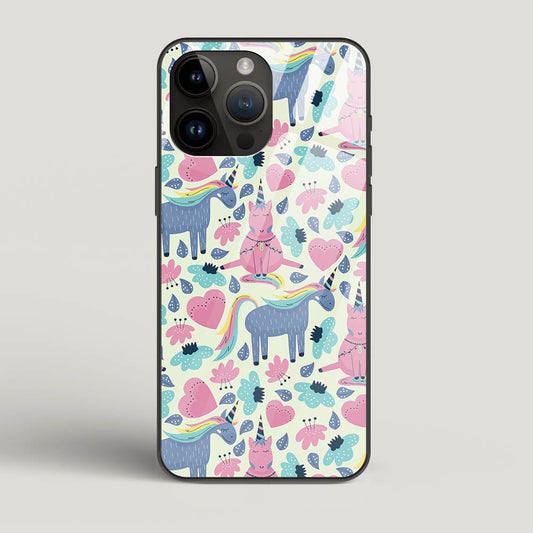 Unicorn Love - iPhone 15 Pro Max Glass Gripper Case