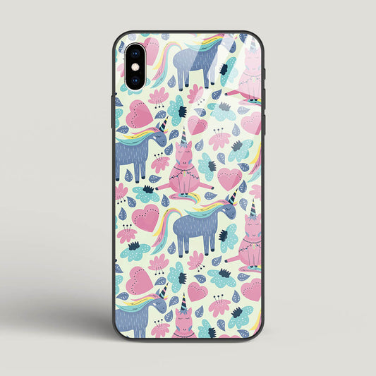 Unicorn Love - iPhone Xs Max Glass Gripper Case