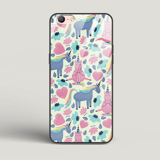 Unicorn Love - Oppo A39 Glass Gripper Case