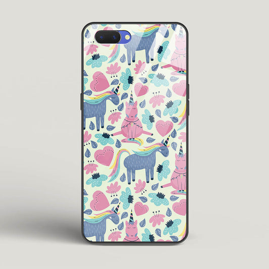 Unicorn Love - Oppo A5 Glass Gripper Case