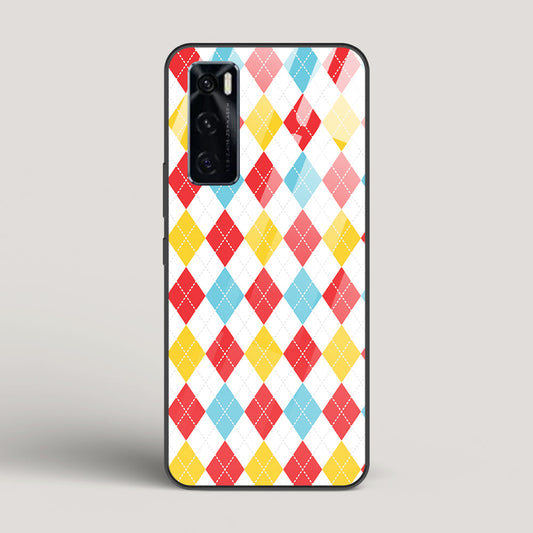 Argyle Checks - vivo V20 SE Glass Case