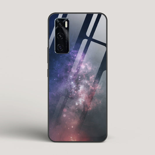 Black And Blue Nebula - vivo V20 SE Glass Case